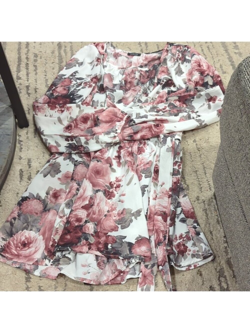 Lovely Day Floral wrap Romper with waist tie